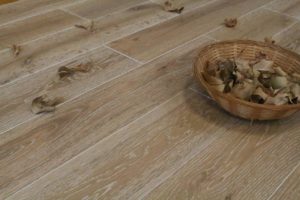 parquet chene massif cérusé blanc