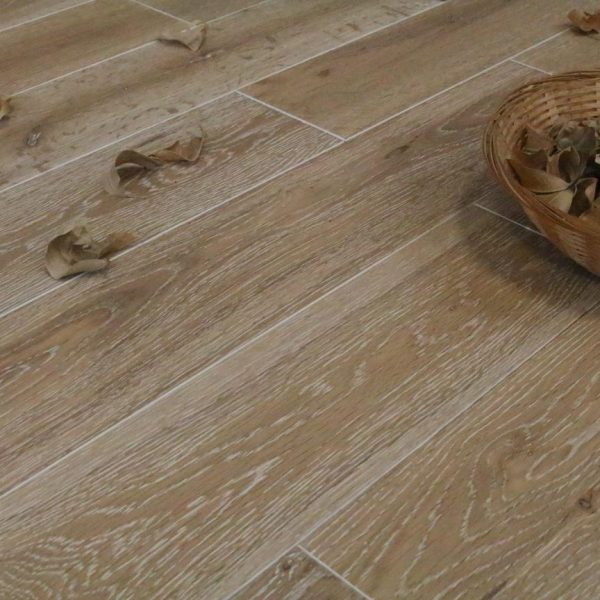 Parquet chêne massif EASIKLIP – Cérusé blanc – 15 x 125 mm