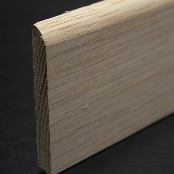 Plinthe chene massif - 9 x 68 mm - Arrondie
