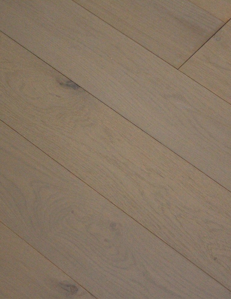 Echantillon Parquet Contrecollé Chene Gris Perle 135 X 150 Mm