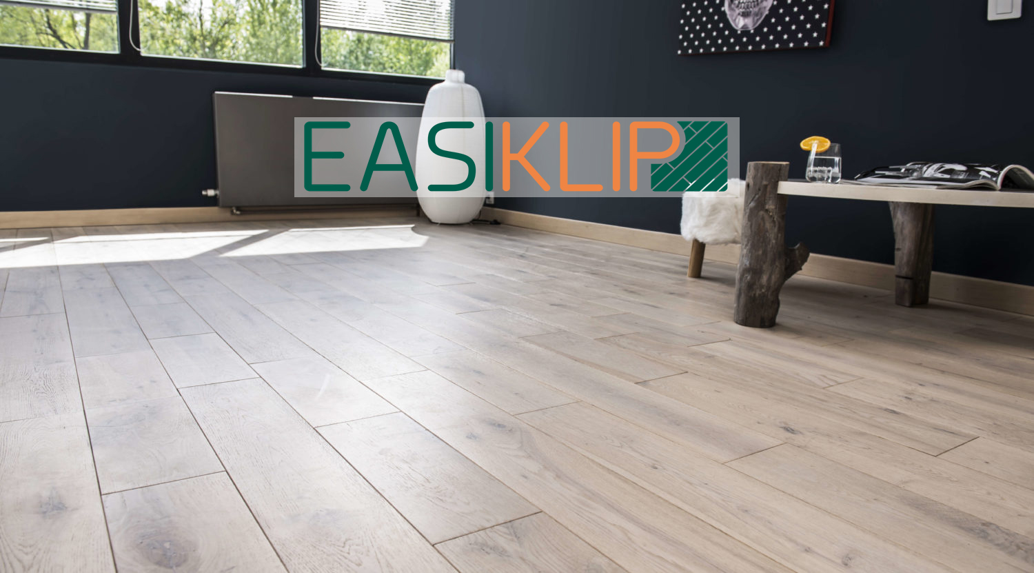 [Echantillon] Parquet chene massif clipsable – Blanchi – 15 x 125 mm
