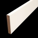 Plinthe blanche à bords carrés – 15 x 100 mm