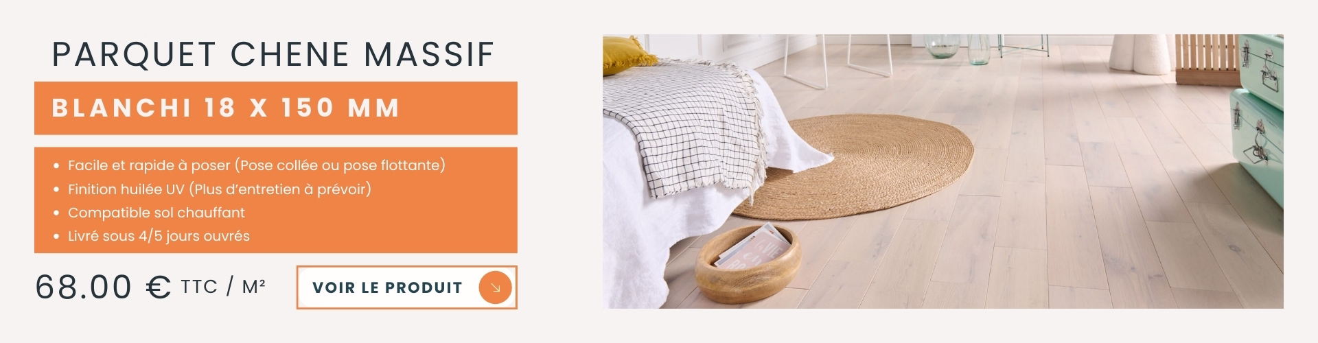 parquet chene blanchi