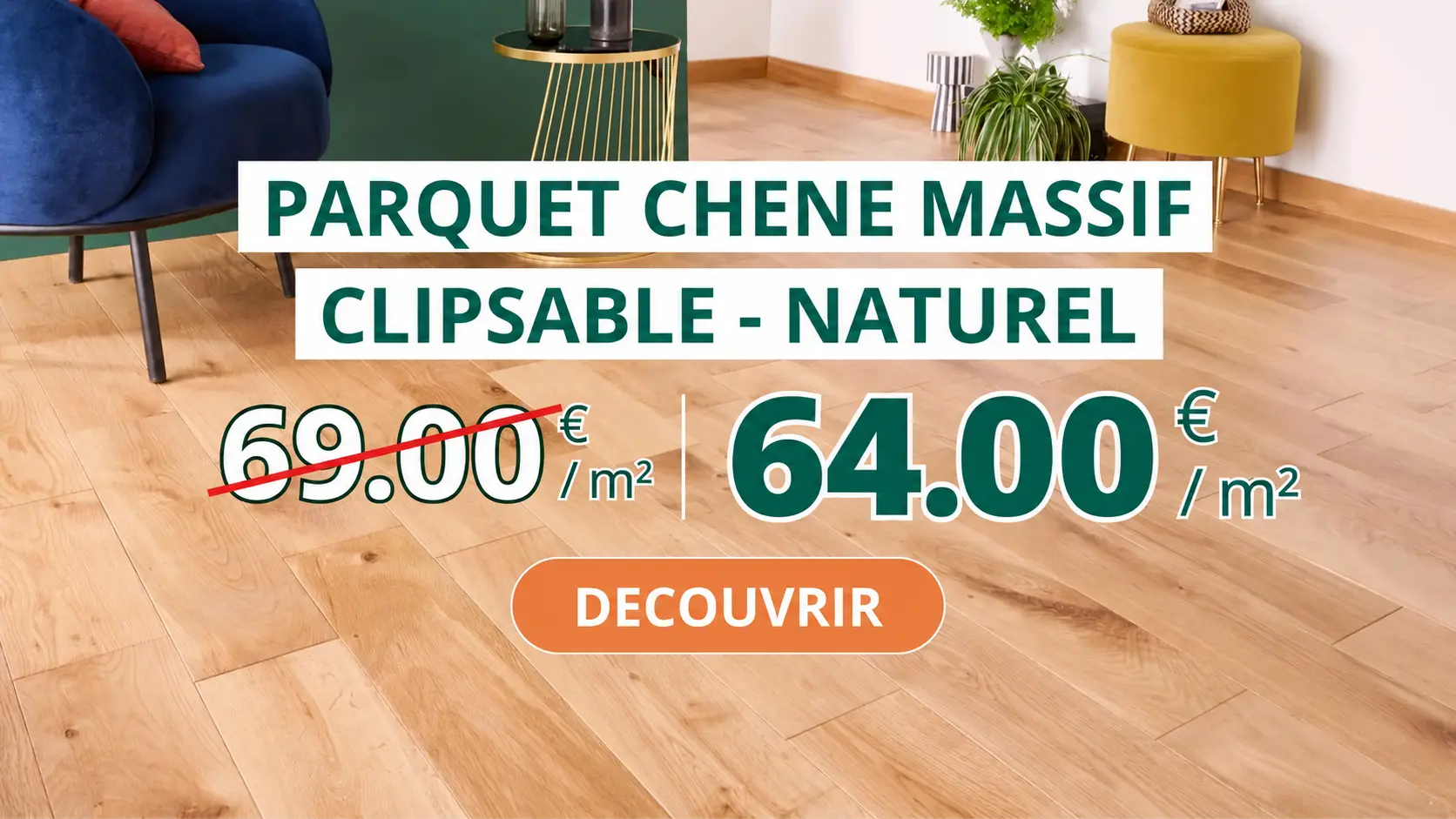 Promotion parquet chêne naturel